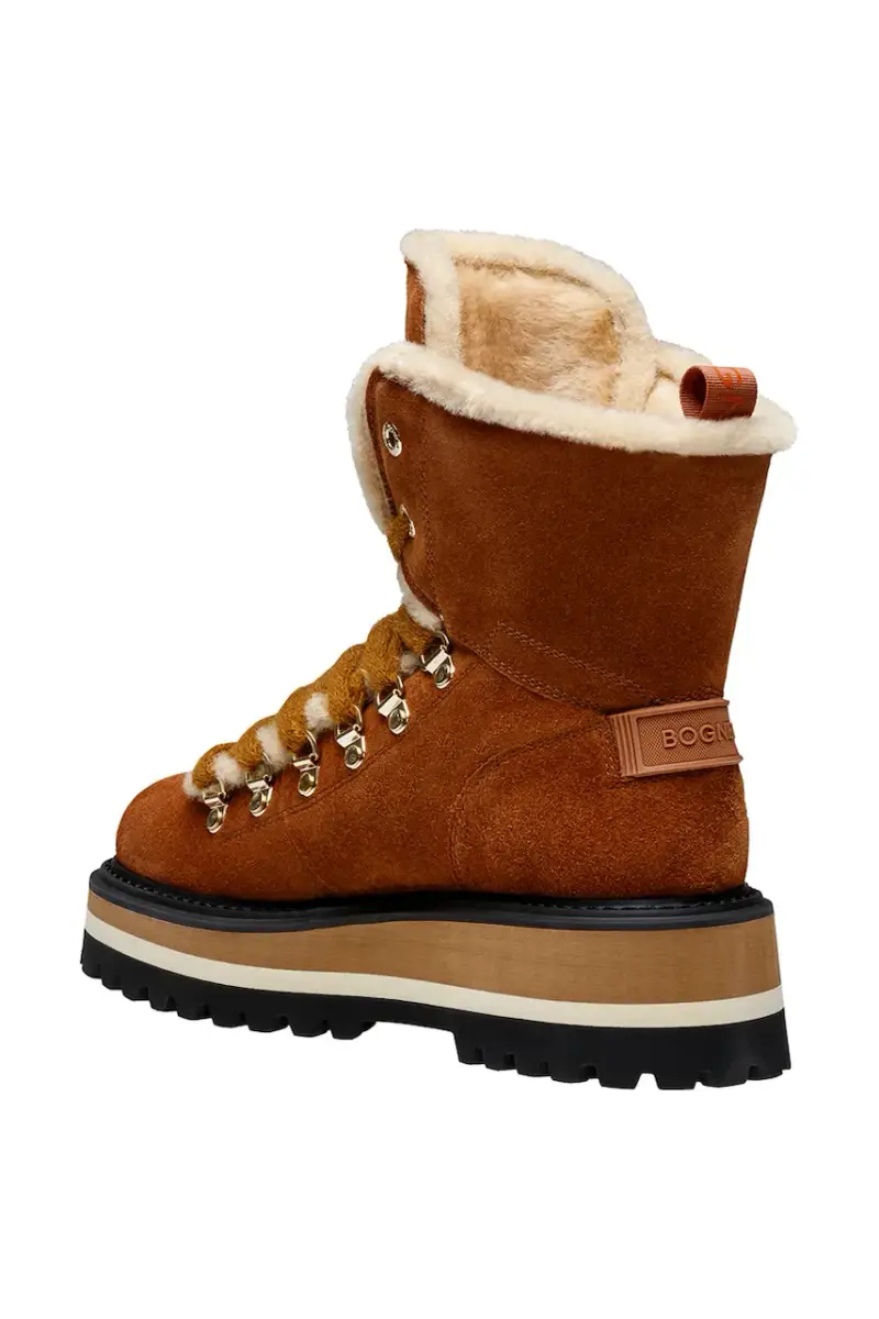 stivali da neve in camoscio SAAS FEE 1 B Arancione miniatura 2