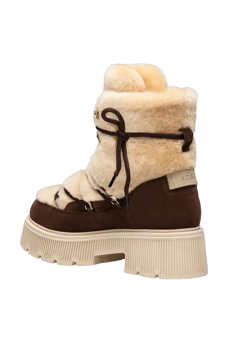 stivali da neve in pelle TURIN 9 B Marrone miniatura 2