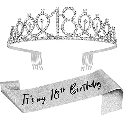 Bohoman Corona e Tiara per 18° Compleanno - "It's My 18th Birthday" Festone, Fascia, Decorazioni e Regali per Feste