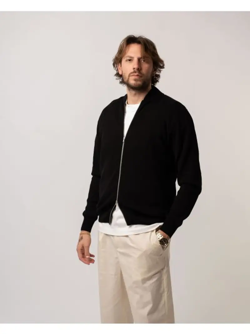 Bomber Full Zip Nero