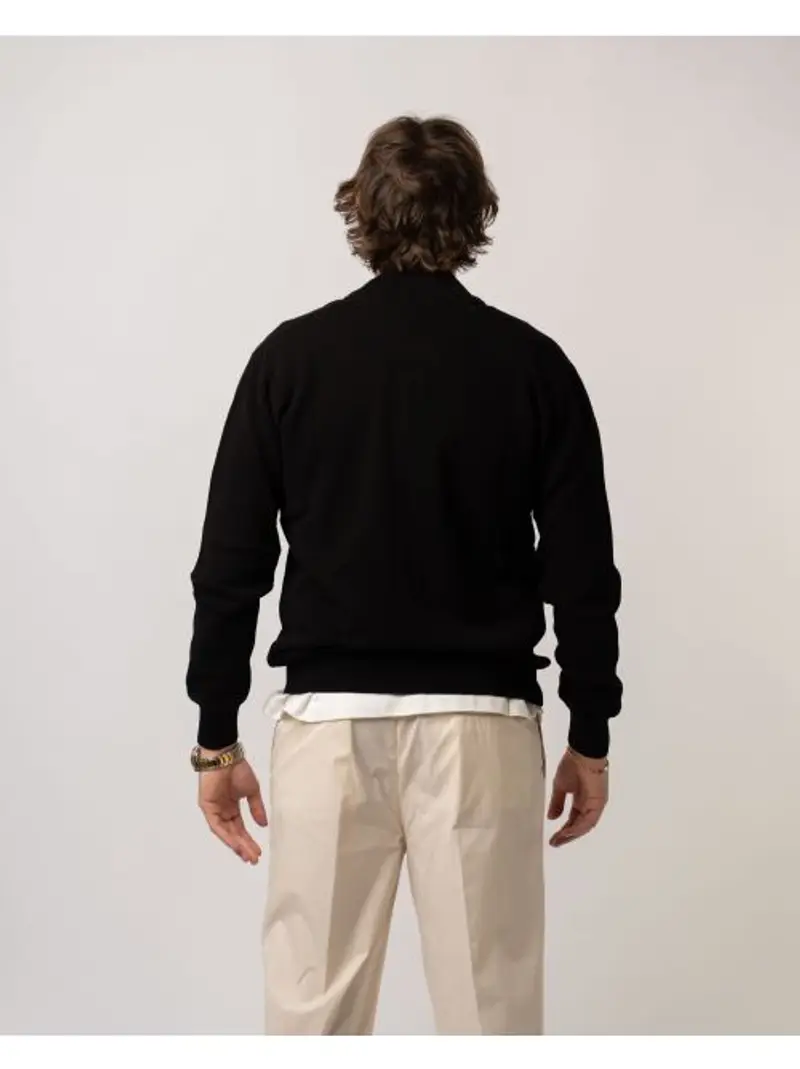 Bomber Full Zip Nero miniatura 2