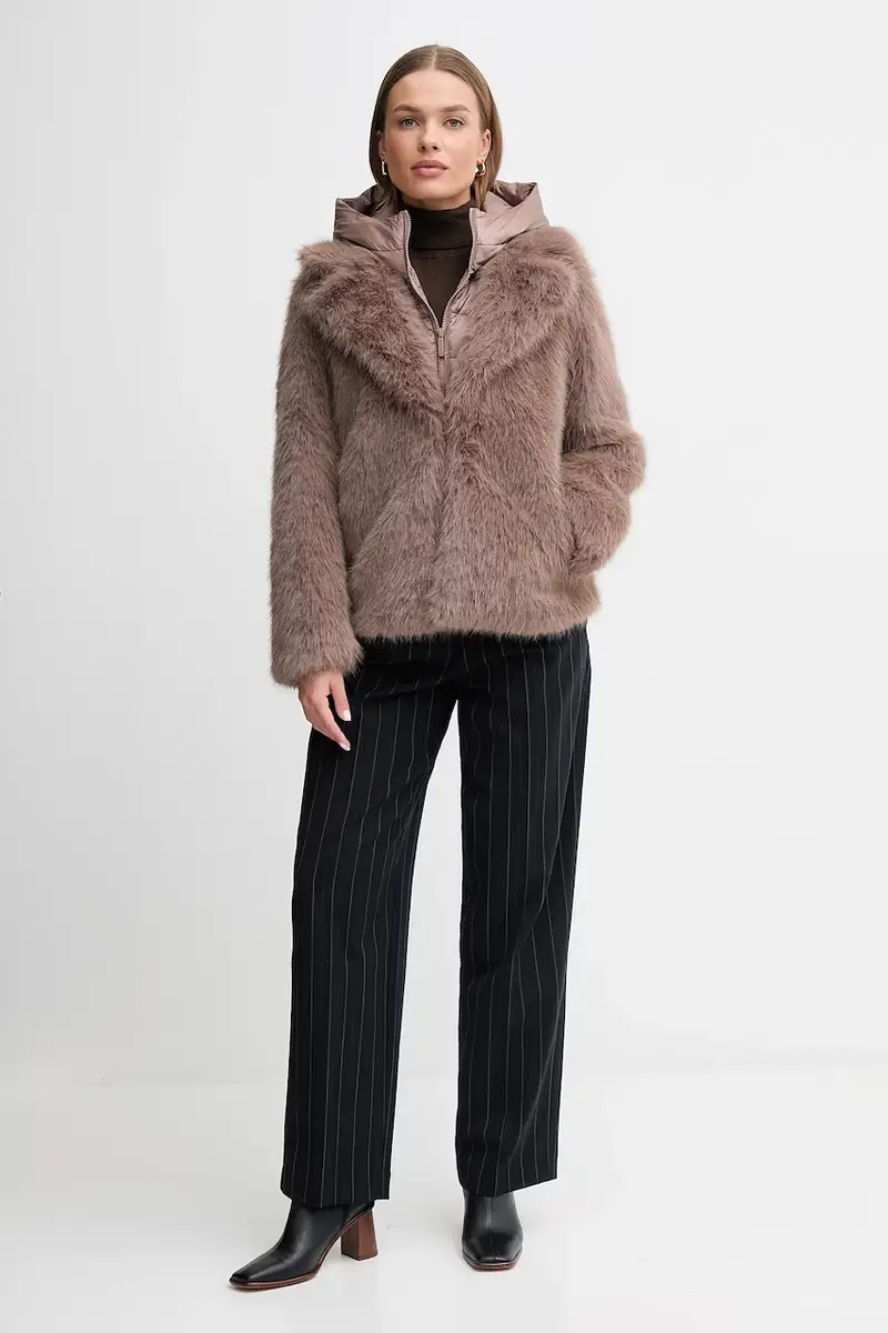 cappoto in piuma-piumino colore beige GW9148TFRL5 miniatura 2