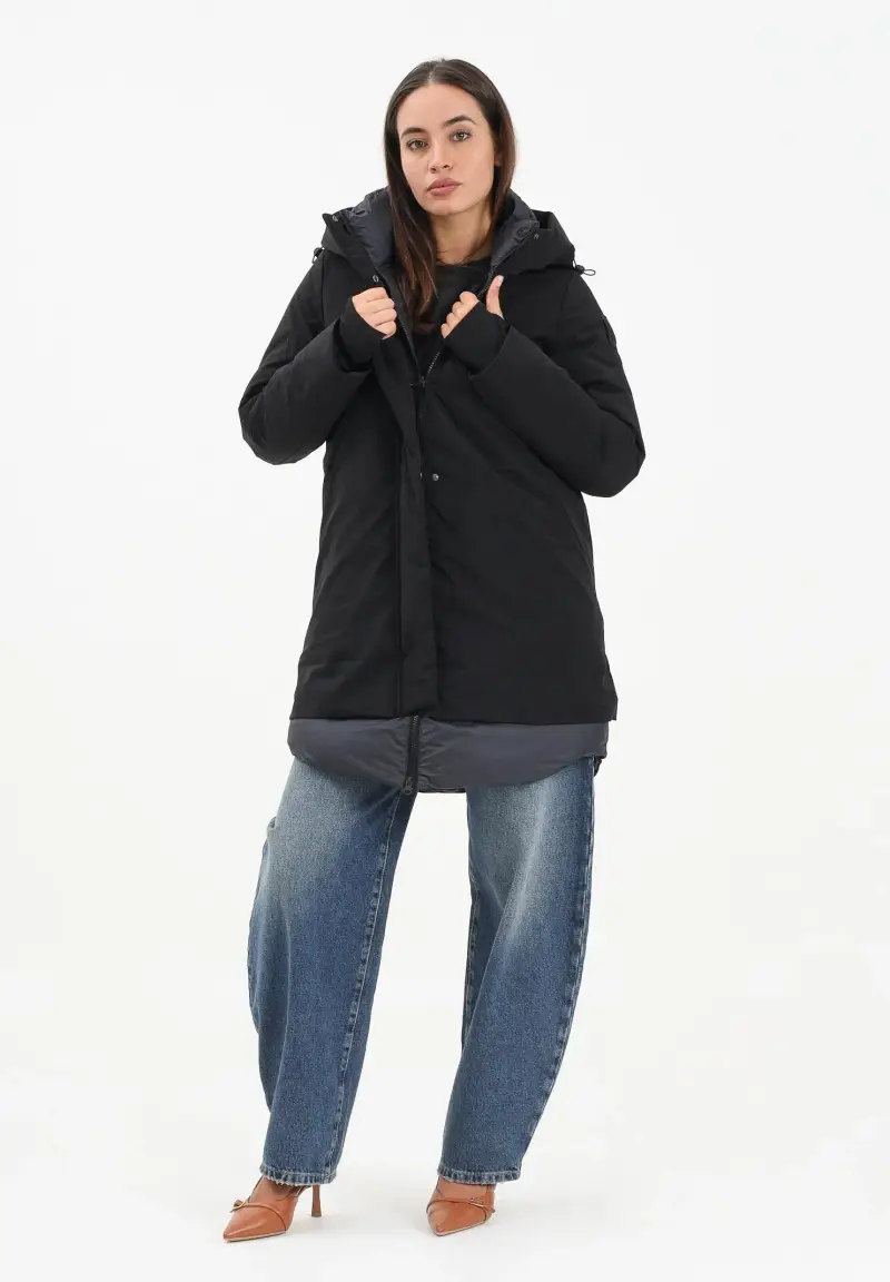 Piumino lungo bio-materica nero da uomo miniatura 2