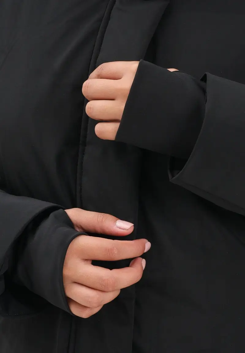 Piumino lungo bio-materica nero da uomo miniatura 3