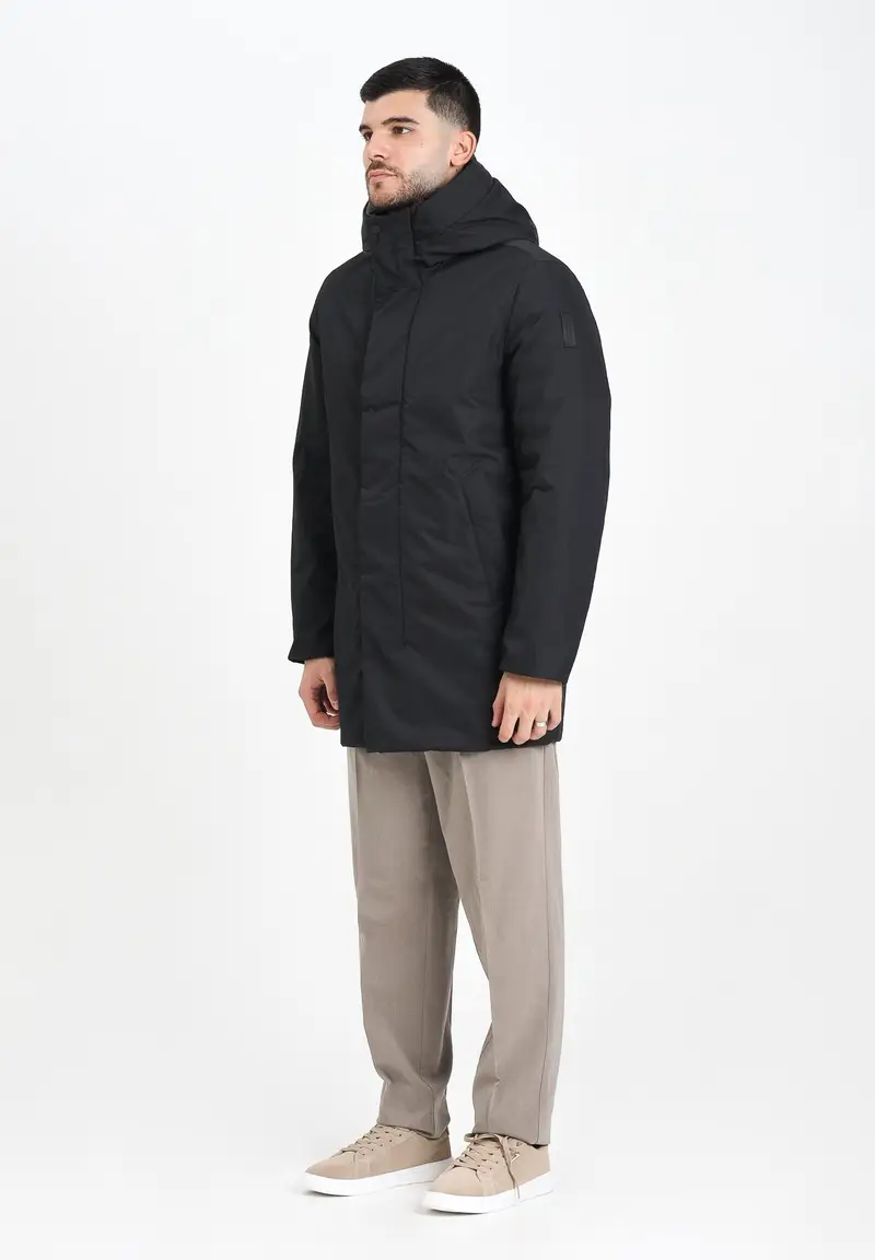 Piumino nero da uomo con imbottitura in Primaloft