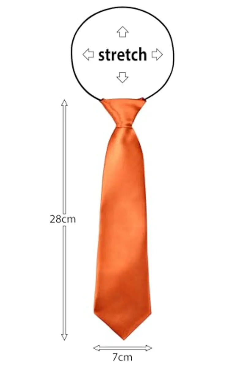 BomGuard Cravatta da bambino ragazzi, arancione miniatura 3