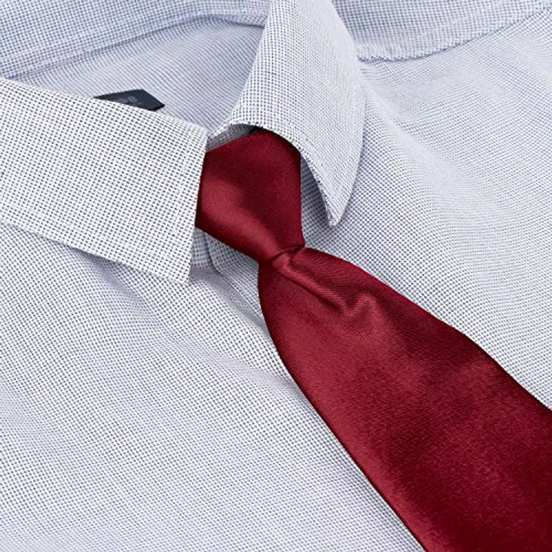 BomGuard Cravatta da bambino ragazzi, bordeaux rosso miniatura 2