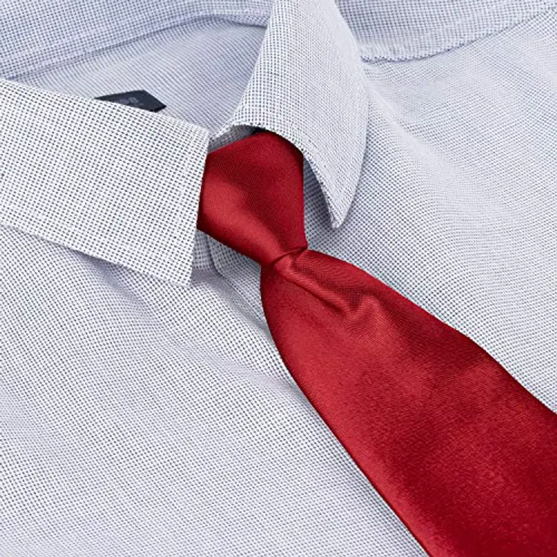 BomGuard Cravatta da bambino ragazzi, rosso scuro miniatura 3