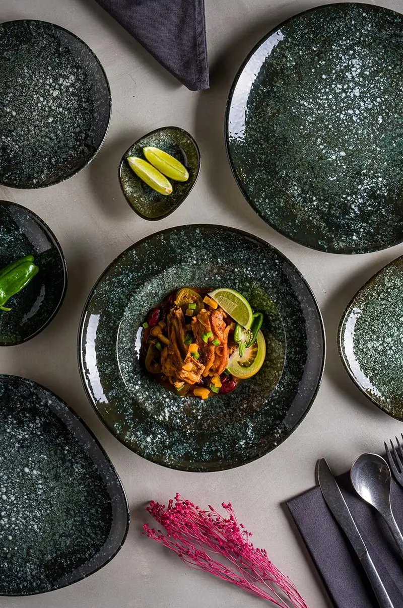 piatto profondo Cosmos Black Gourmet o 24 cm pacco da 6 Nero miniatura 4