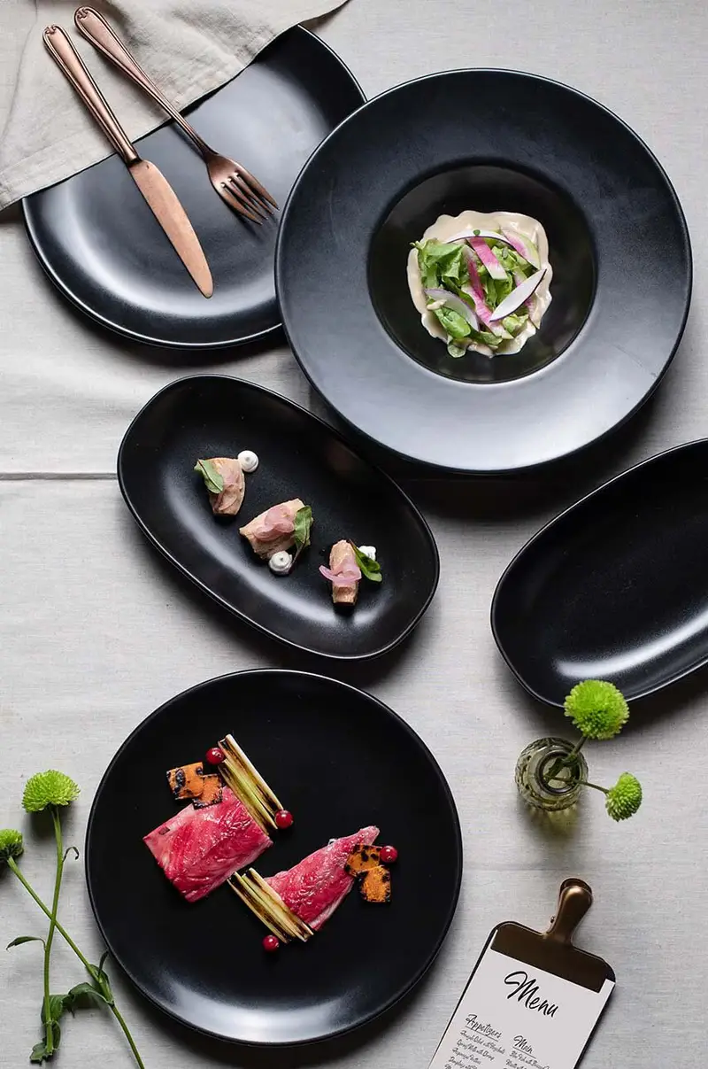 set piatti profndi Notte Banquet ? 28 cm pacco da 6 Nero miniatura 4