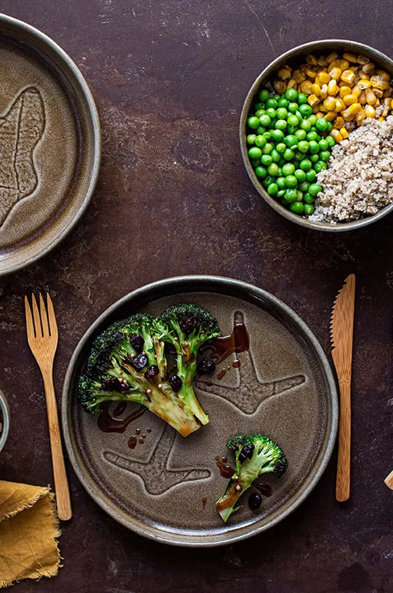 set piatti profndi Terra Prints 24cm pacco da 6 Marrone miniatura 4