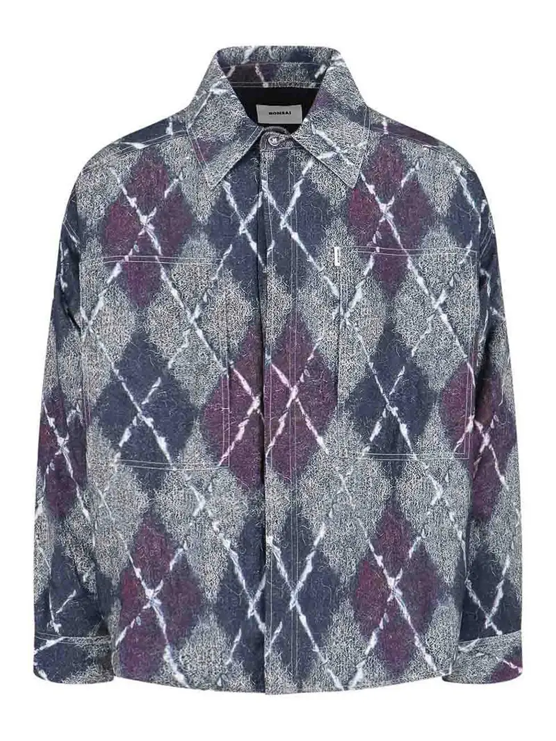 Giacca Camicia A Rombi Multicolore