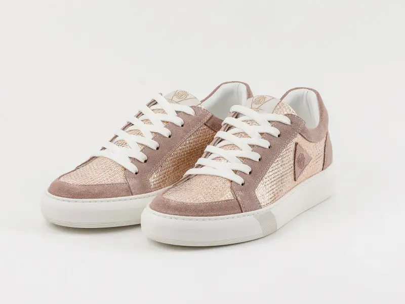 BLOSSOM - Sneakers rosa brillante con particolari rosa scamosciati - 36