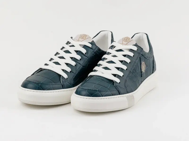 ILLUSION - Sneakers blu con particolari in cocco - 36