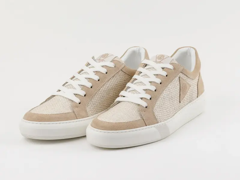 SERENDIPITY - Sneakers beige con particolari marroni - 36