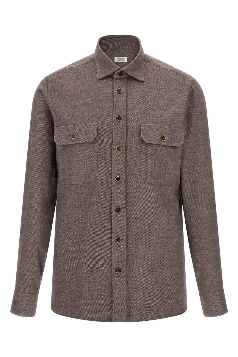 Camicia Flanella Marrone