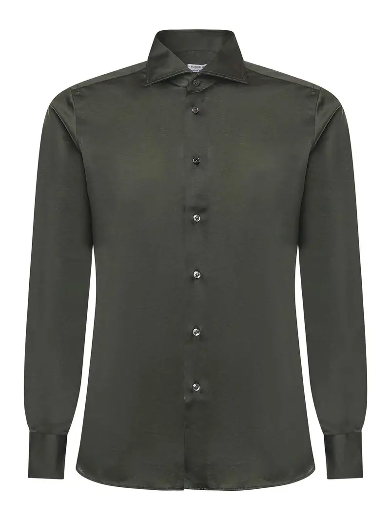 Camicia in cotone Verde Scuro