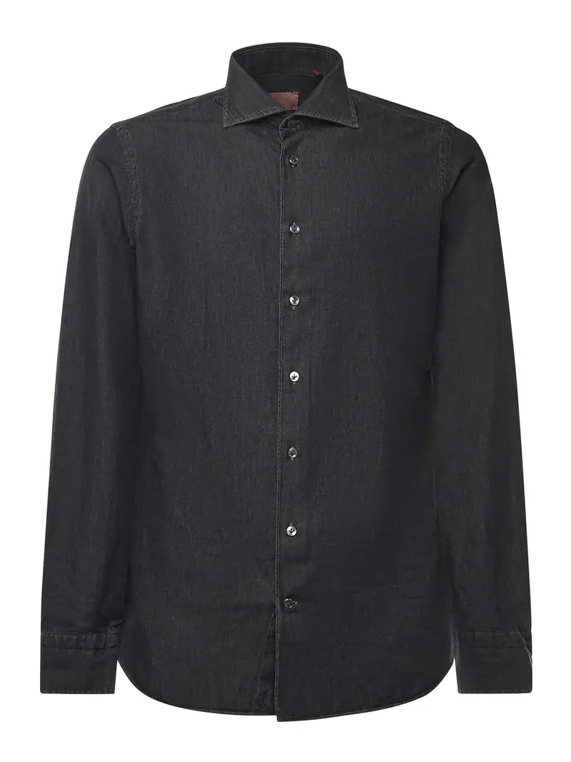 Camicia in denim di cotone Grigio