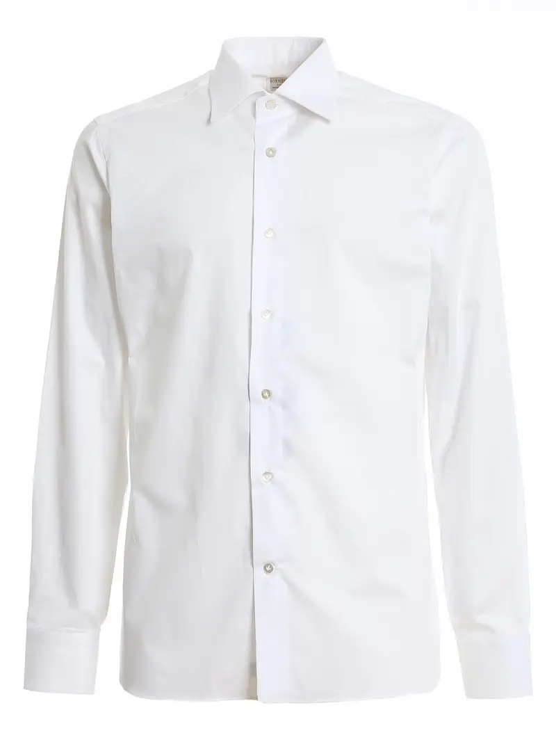 Camicia in twill Bianco