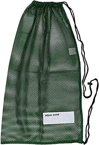 Borsa a rete con coulisse per attrezzatura sportiva, per nuoto, spiaggia, immersioni, viaggi, palestra