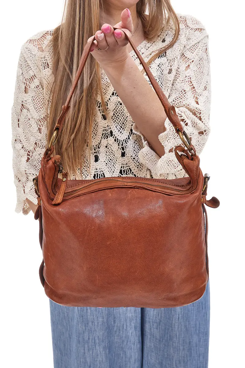 Route 66 Borsa a spalla Marrone 1945883 miniatura 2