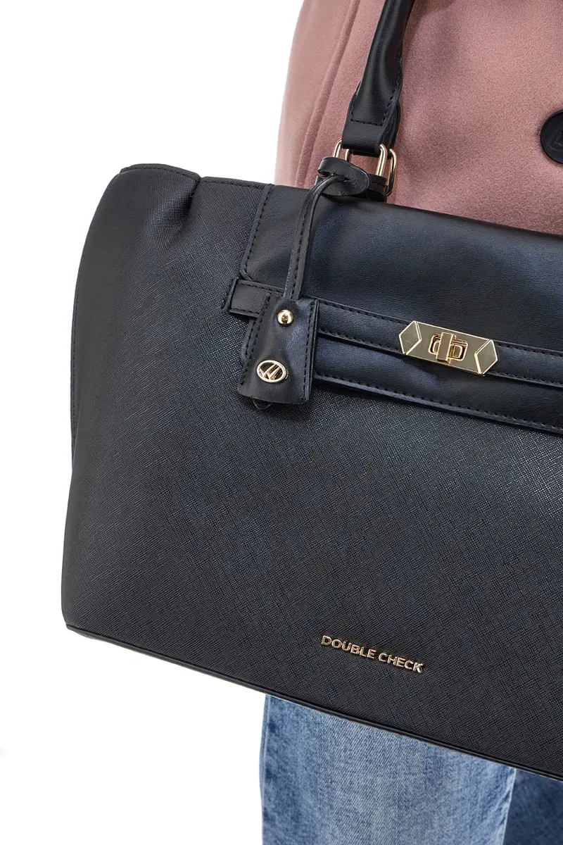 DOUBLE CHECK Borsa a spalla Nero 1955727 miniatura 2