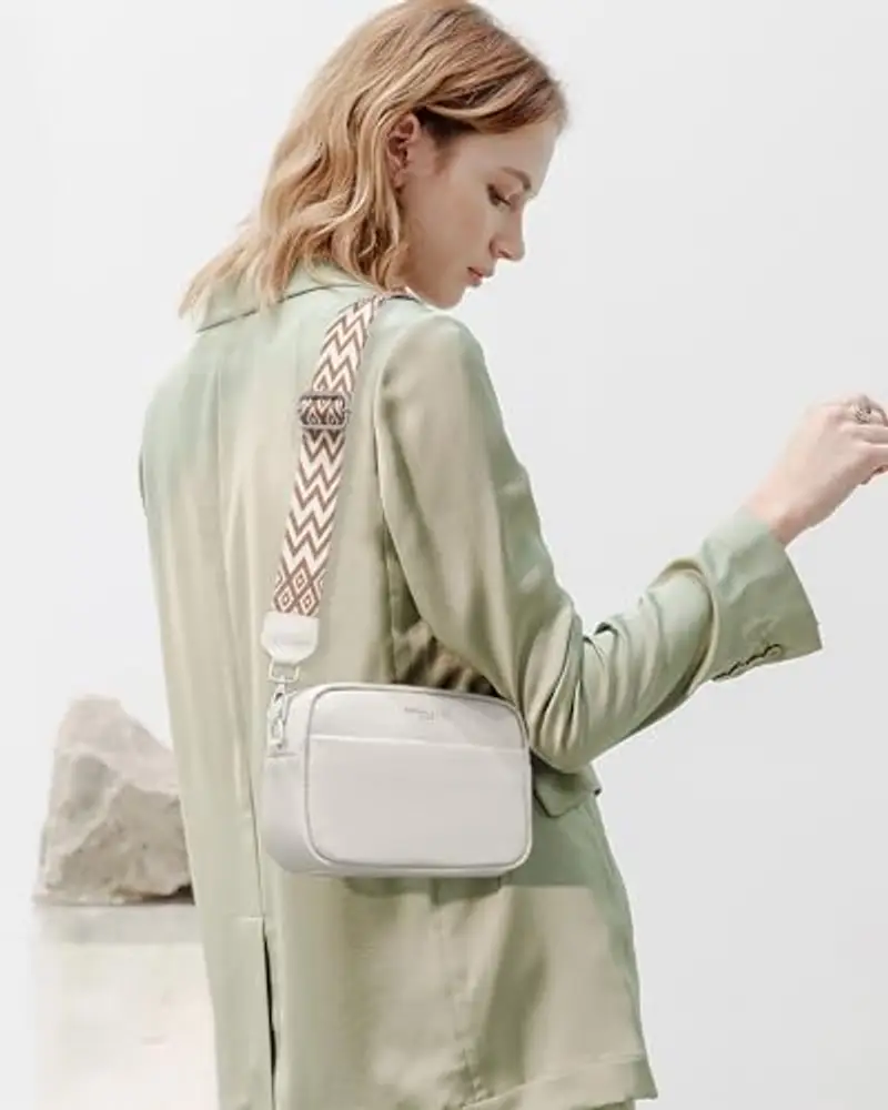 ABOUME Borsa a tracolla Donna Beige 758271 miniatura 2