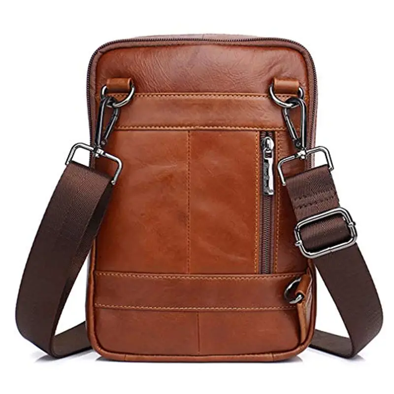 Xieben Borsa a tracolla Uomo Marrone 1989240 miniatura 3