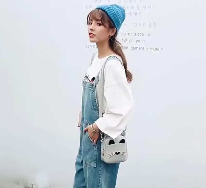 Hjkiopc Borsa a tracolla Bambina Grigio 815760 miniatura 2