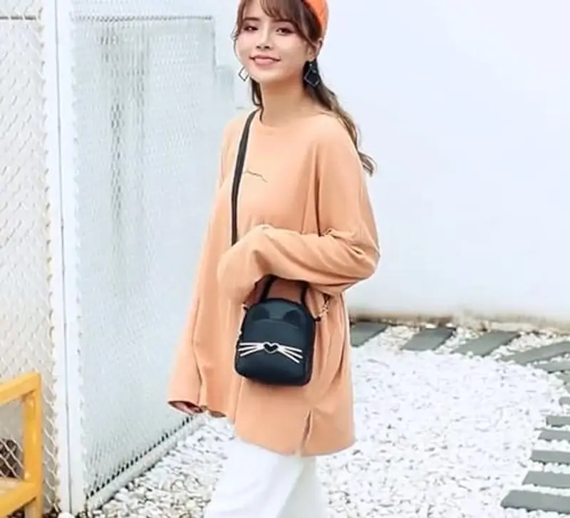 Hjkiopc Borsa a tracolla Bambina Nero 1598358 miniatura 2