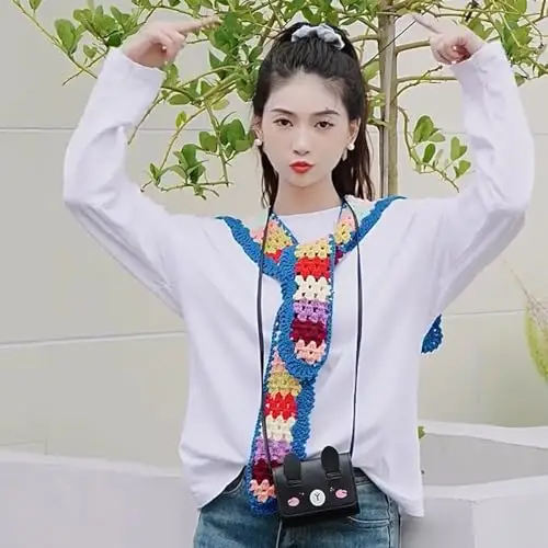 GZQFUOU Borsa a tracolla Bambina Nero 3616612 miniatura 3