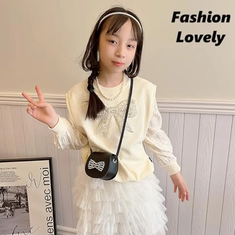 GZQFUOU Borsa a tracolla Bambina Nero 1598370 miniatura 2