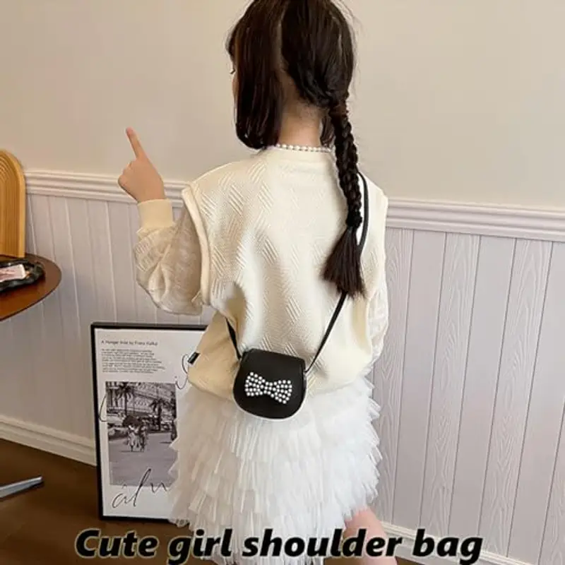 GZQFUOU Borsa a tracolla Bambina Nero 1598370 miniatura 3