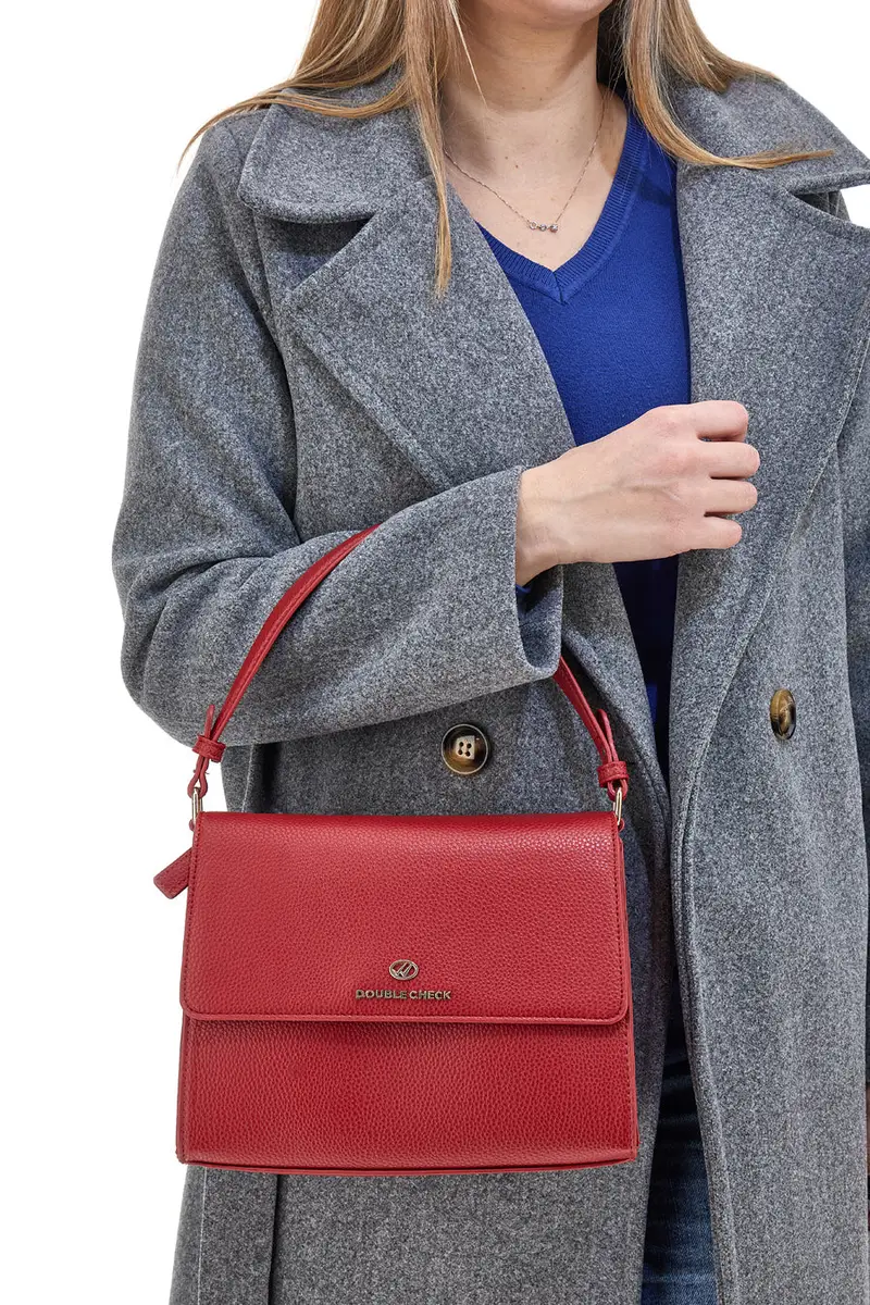 DOUBLE CHECK Borsa a tracolla Rosso 1955729
