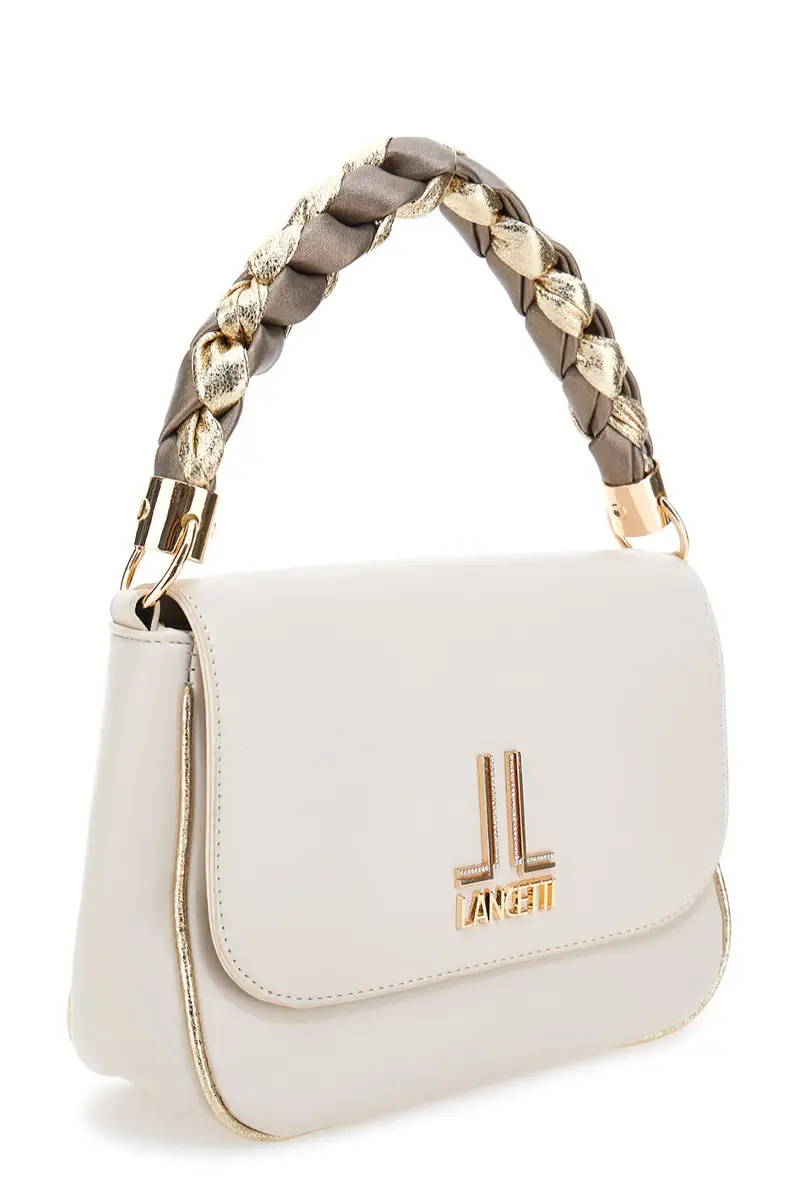 Borsa bianca con tracolla rimovibile Lancetti BROS miniatura 2