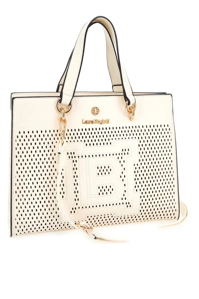 Borsa Bianco Panna con tracolla removibile Laura Biagiotti EMBARK miniatura 2