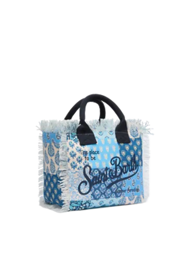 Borsa colette in canvas di cotone con stampa patch floreale miniatura 2
