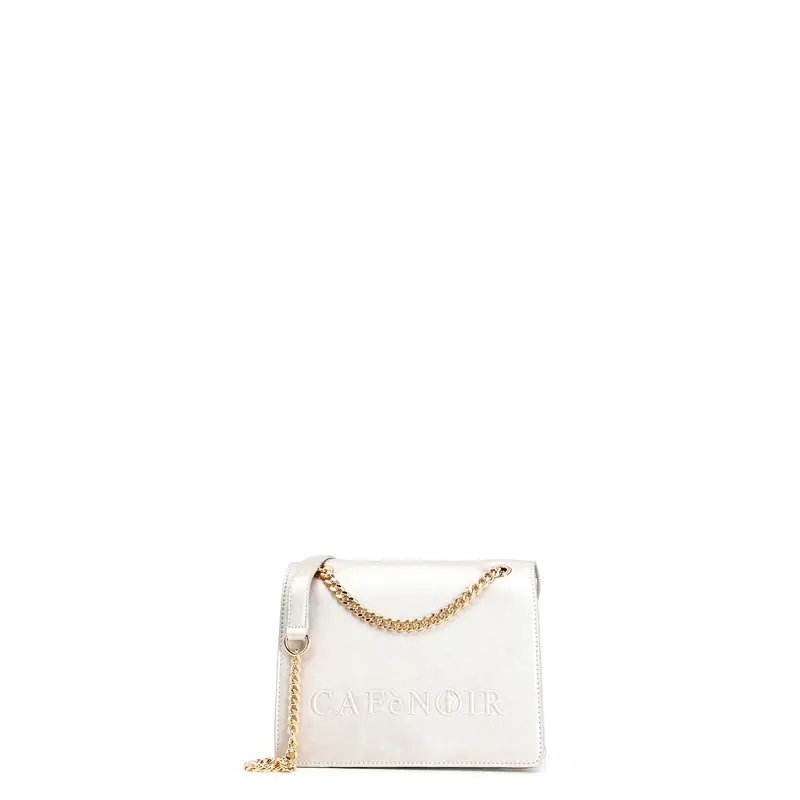 borsa con logo sulla patta platino taglia unica