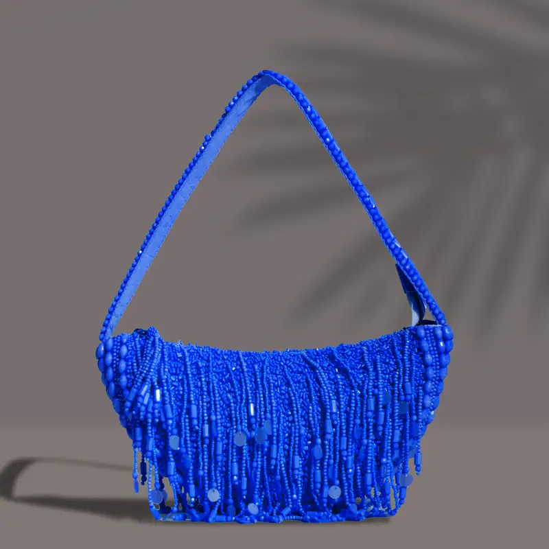 BORSA CON PAILLETTES PARIS | Colore: Blu | Taglia: One size