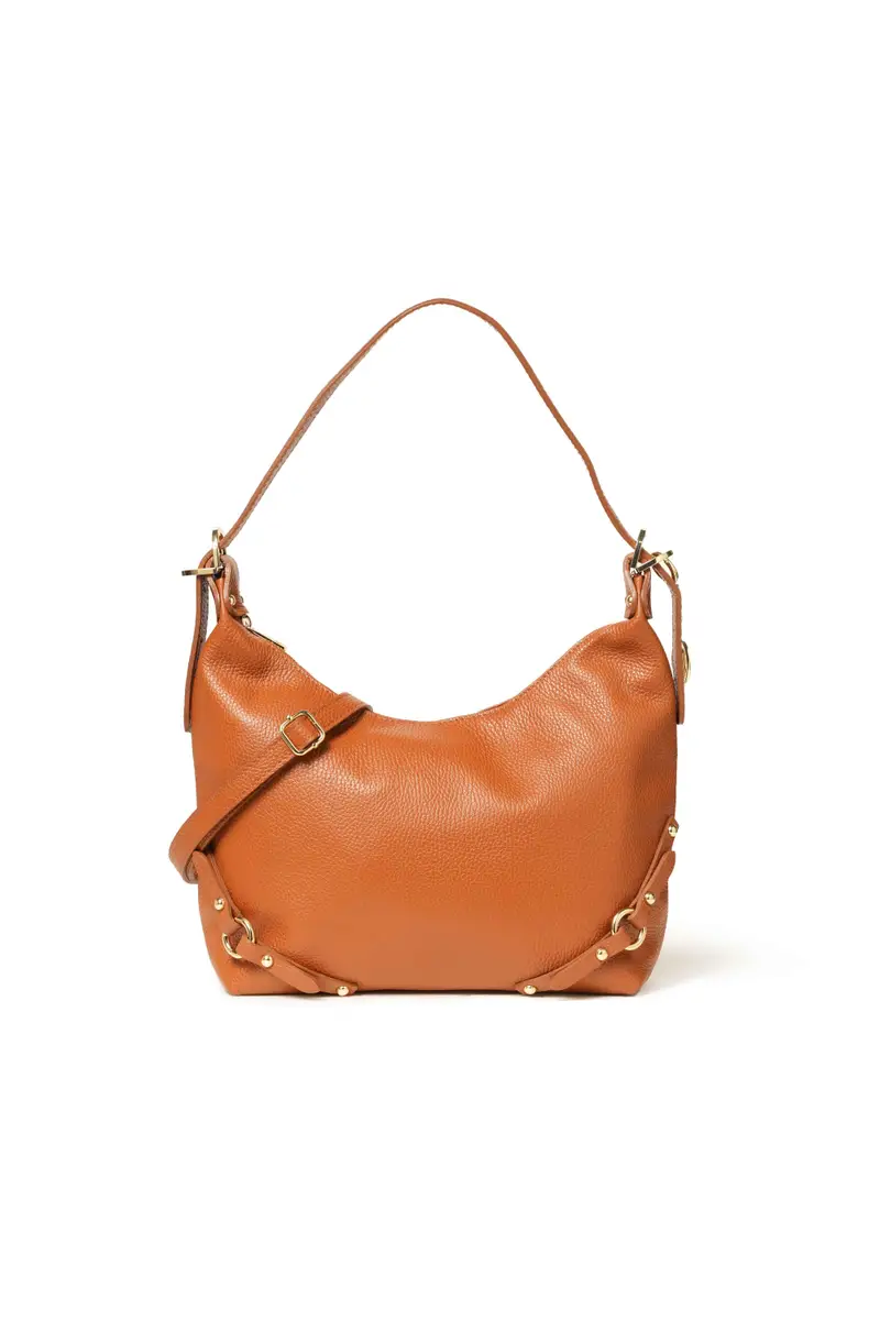 Borsa con tracolla in pelle cuoio bor558