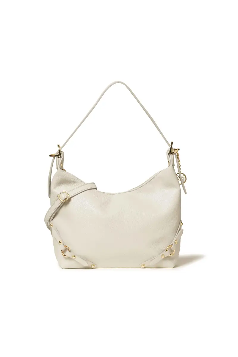 Borsa con tracolla in pelle ghiaccio bor558