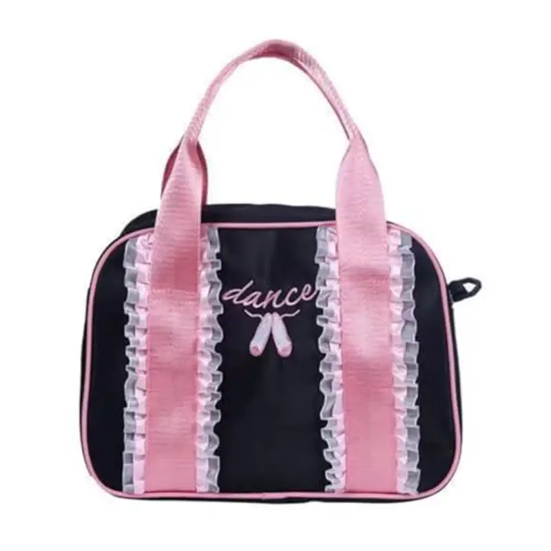 Borsa da Danza Carina per Ragazze, Sportiva e a Tracolla, Borsone da Ballerina, Nero01 miniatura 3