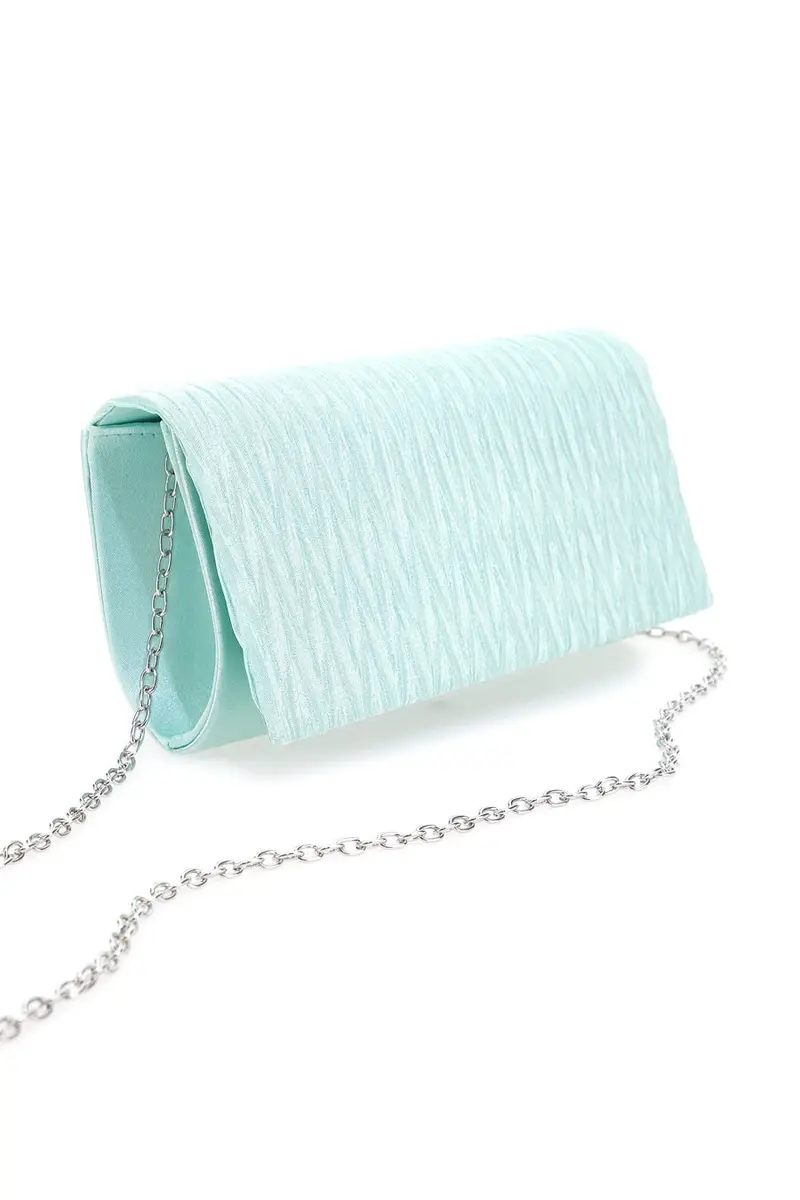 Borsa da sera azzurra a mano con tracolla rimovibile COVERI COLLECTION SERA 099 miniatura 2