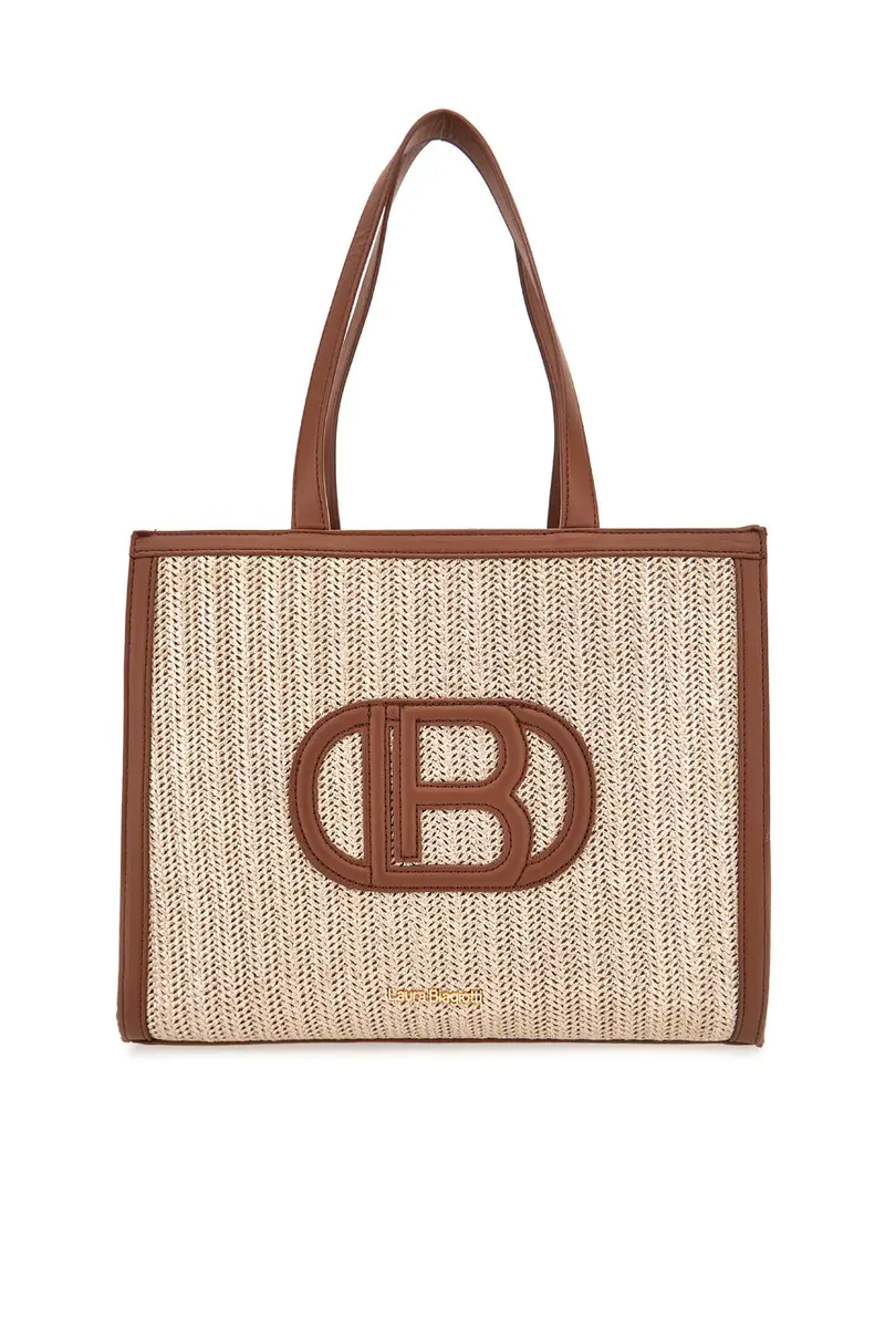 Borsa da spalla effetto intrecciato Laura Biagiotti AMPUR