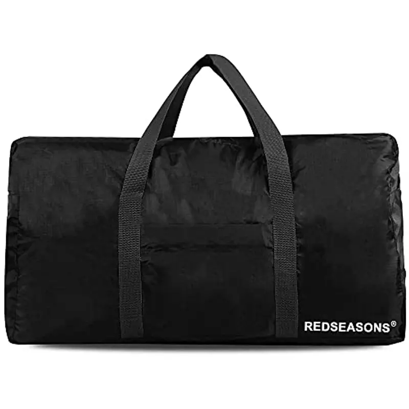 Borsa da Viaggio Pieghevole Extra Grande, Grande Capacità Borsa da Viaggio Duffel per Sport e Viaggi, Leggera e Impermeabile, Ideale per il Campeggio, Colore Nero, 98 L miniatura 2