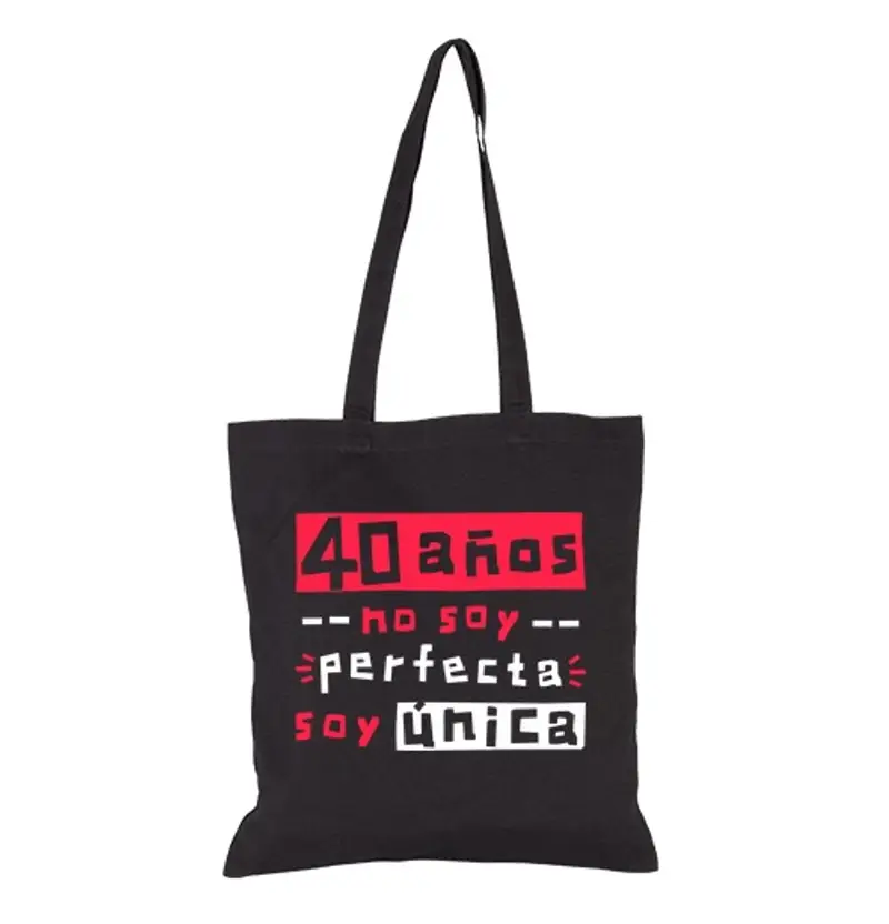 Borsa di tela 40 anni ho sono Not Perfect sono unico