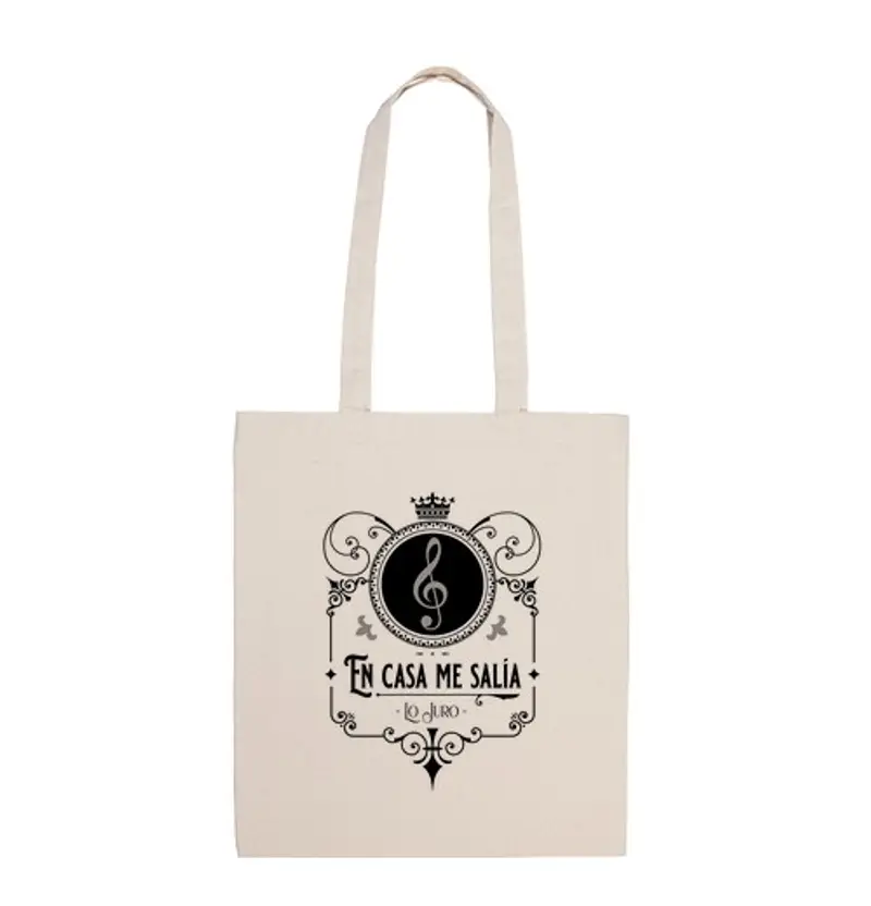 Borsa di tela a casa uscivo - sfondi chiari - chiave di violino