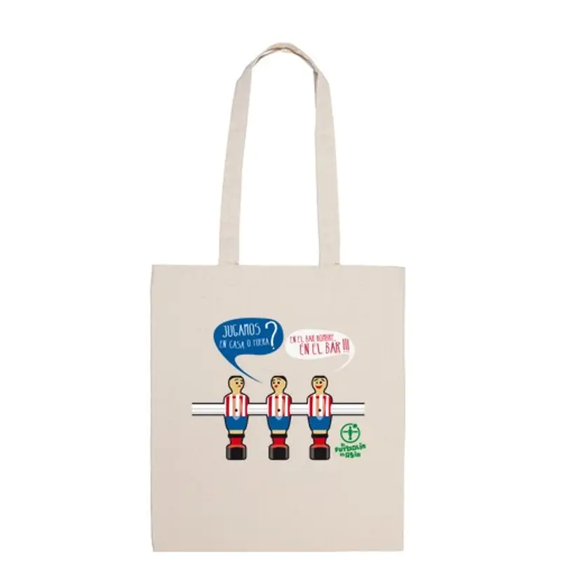 Borsa di tela abbiamo giocato al bar (logo verde)