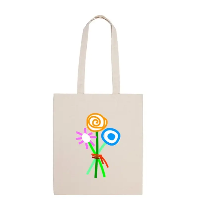 Borsa di tela abstract flowers 2