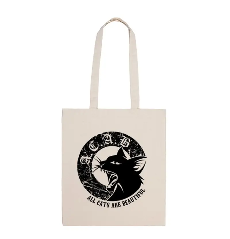 Borsa di tela achab all cats are bautiful